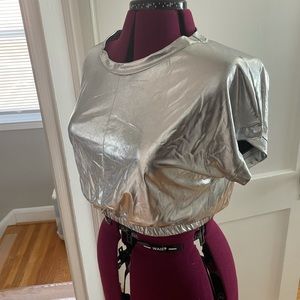 80s stretch crop top